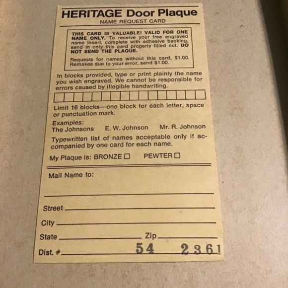 Heritage Door Plaque Knocker Vintage - Picture 8 of 10